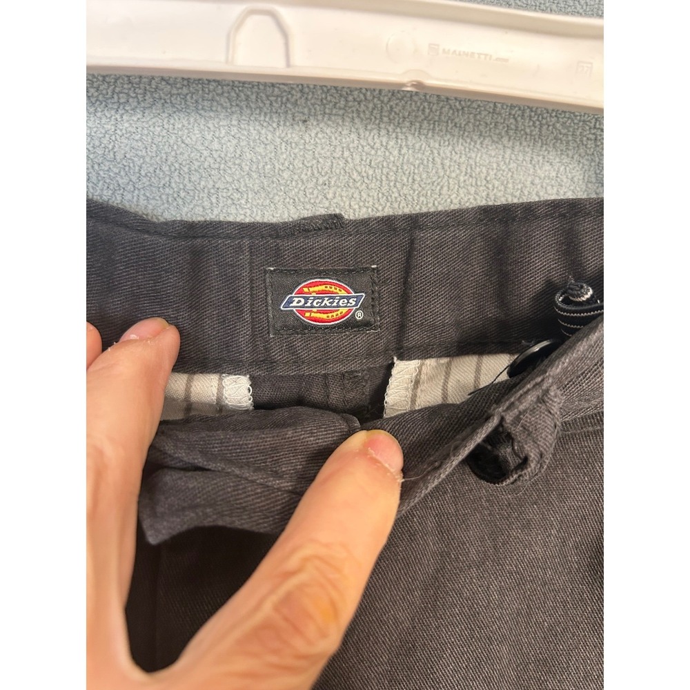 Dickies Kids Straight Leg Chino Pants Dark Gray Adjustable Waist School Uniform - Picture 2 of 6